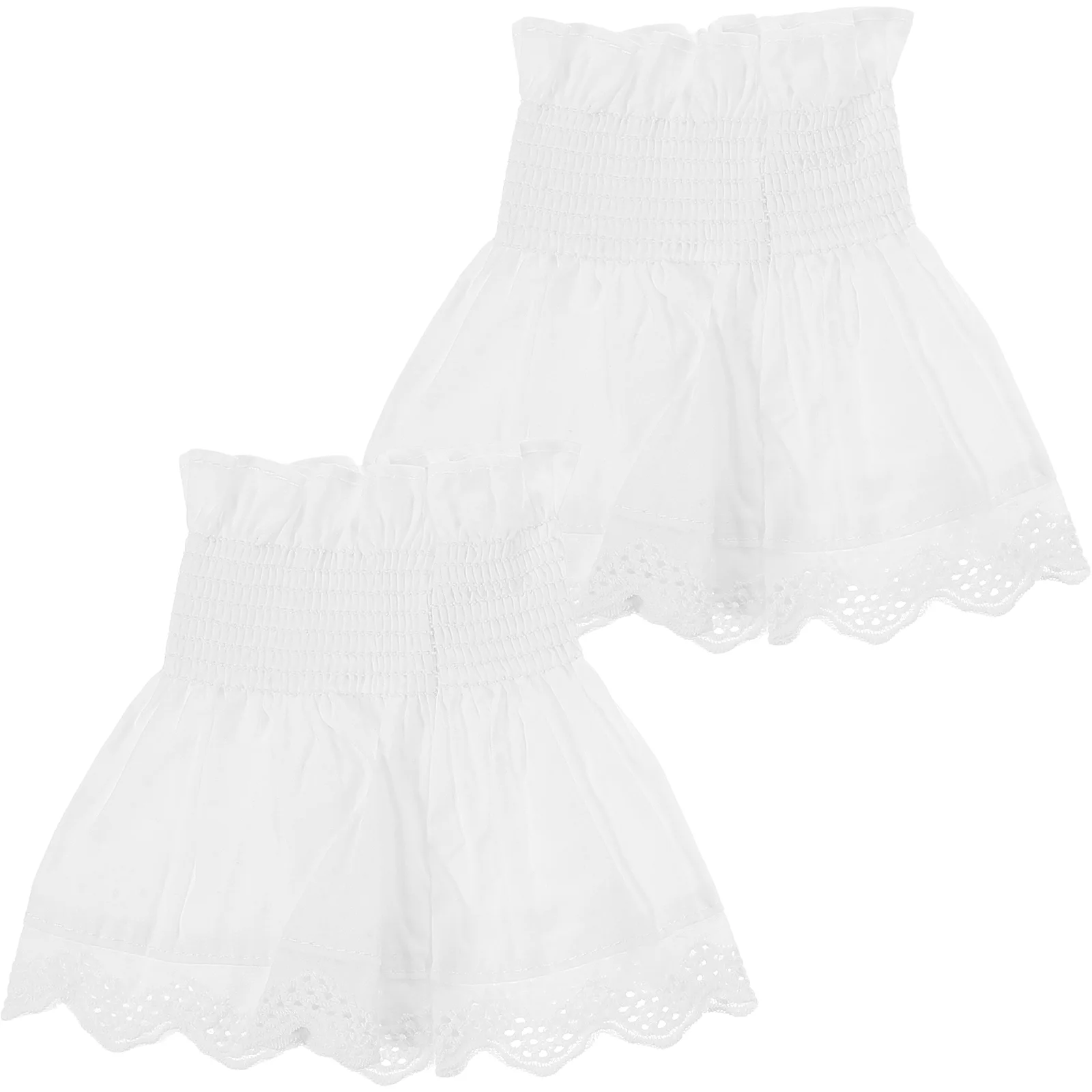 取り外し可能なコットンレースの袖女性のための袖口調節可能な白フェイクアームアクセサリーエレガントなソフト通気性スタイル