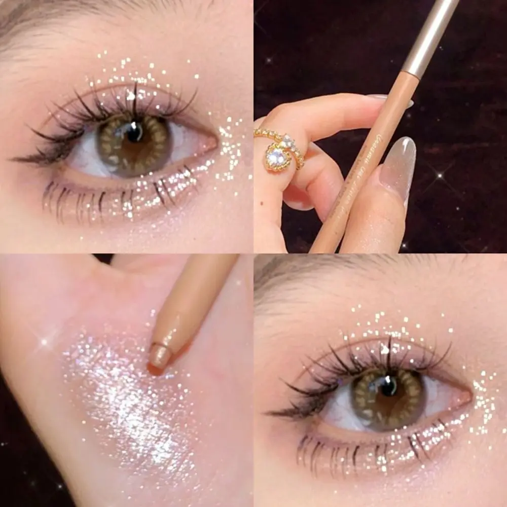 Fashion Glitter Lying Silkworm Pencil Waterproof Long Lasting Eyeshadow Liner Pencil High Gloss Pen Ideal for Women Makeup