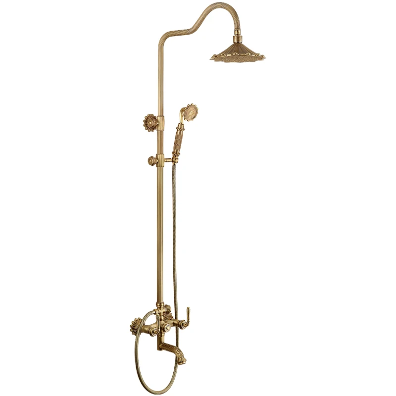 

All-copper antique shower set European retro medieval American bathroom French faucet