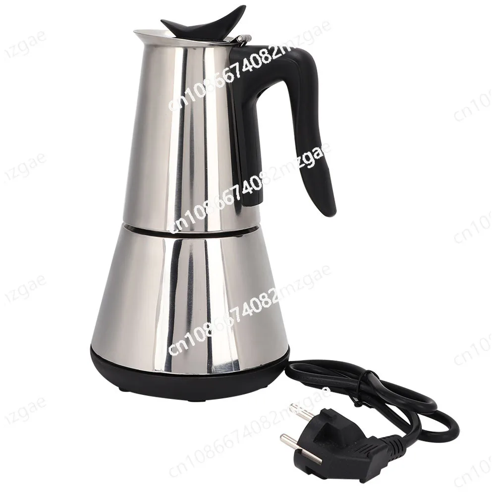 

Electric Stove Espresso Maker Moka Pot 6 Cups Percolator Coffee Pot Electric Stainless Steel Classic Cafe Maker EU Plug
