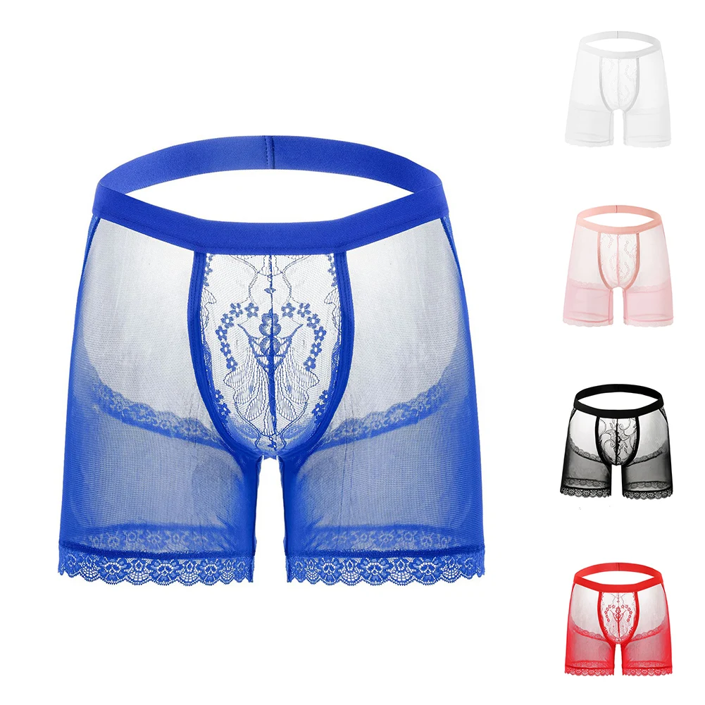 Sissy-Boxershorts für Herren, durchsichtig, Slips, Unterwäsche, U-Beutel, Shorts, Unterhosen