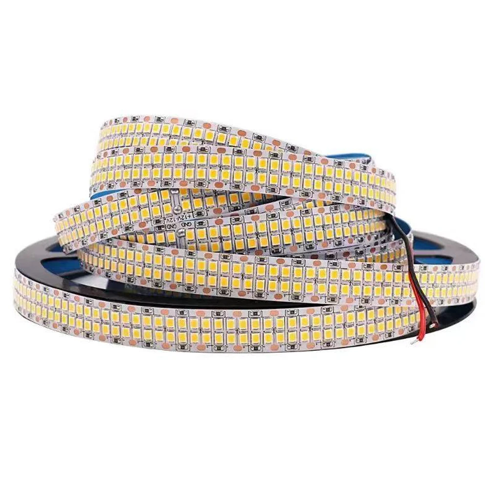 

5m 12v 24v Waterproof High Bright LED Strip 2835 Double Dual Row 480 led/m 30w/m 2400 LEDS/M LED Flexible Tape 3000k 4000k 6000k