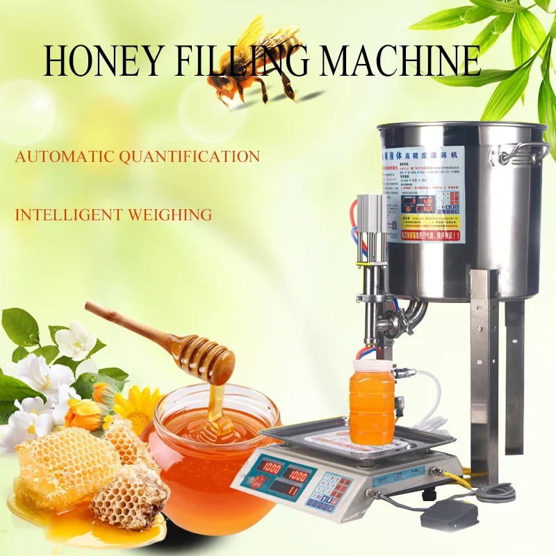 LXT Automatic Honey Sesame Paste Viscous Liquid Quantitative Weighing Anti-drip Stainless Steel Milk Filling Machine