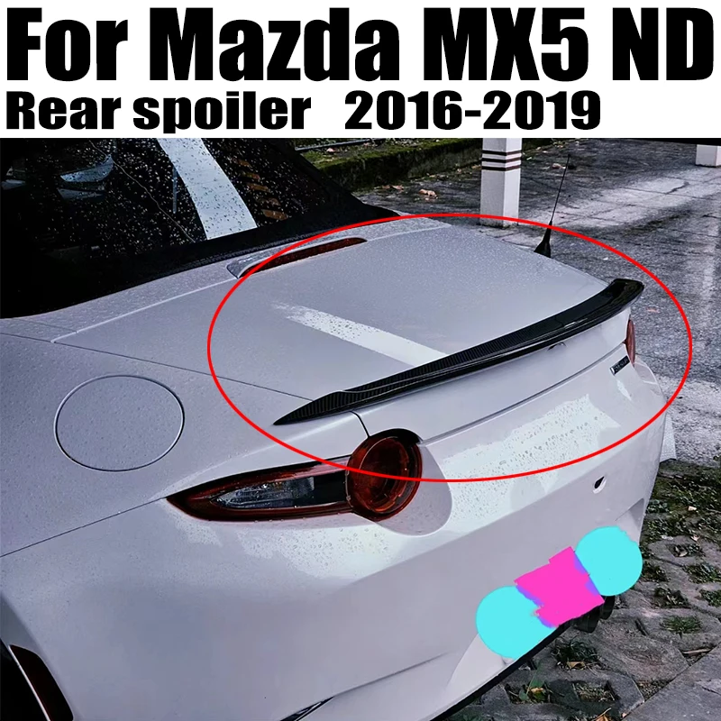 

Suitable for soft top convertible Mazda MX5 MX-5 ND Miata carbon fiber material rear wing decoration Airfoil Body kit 2016-2019