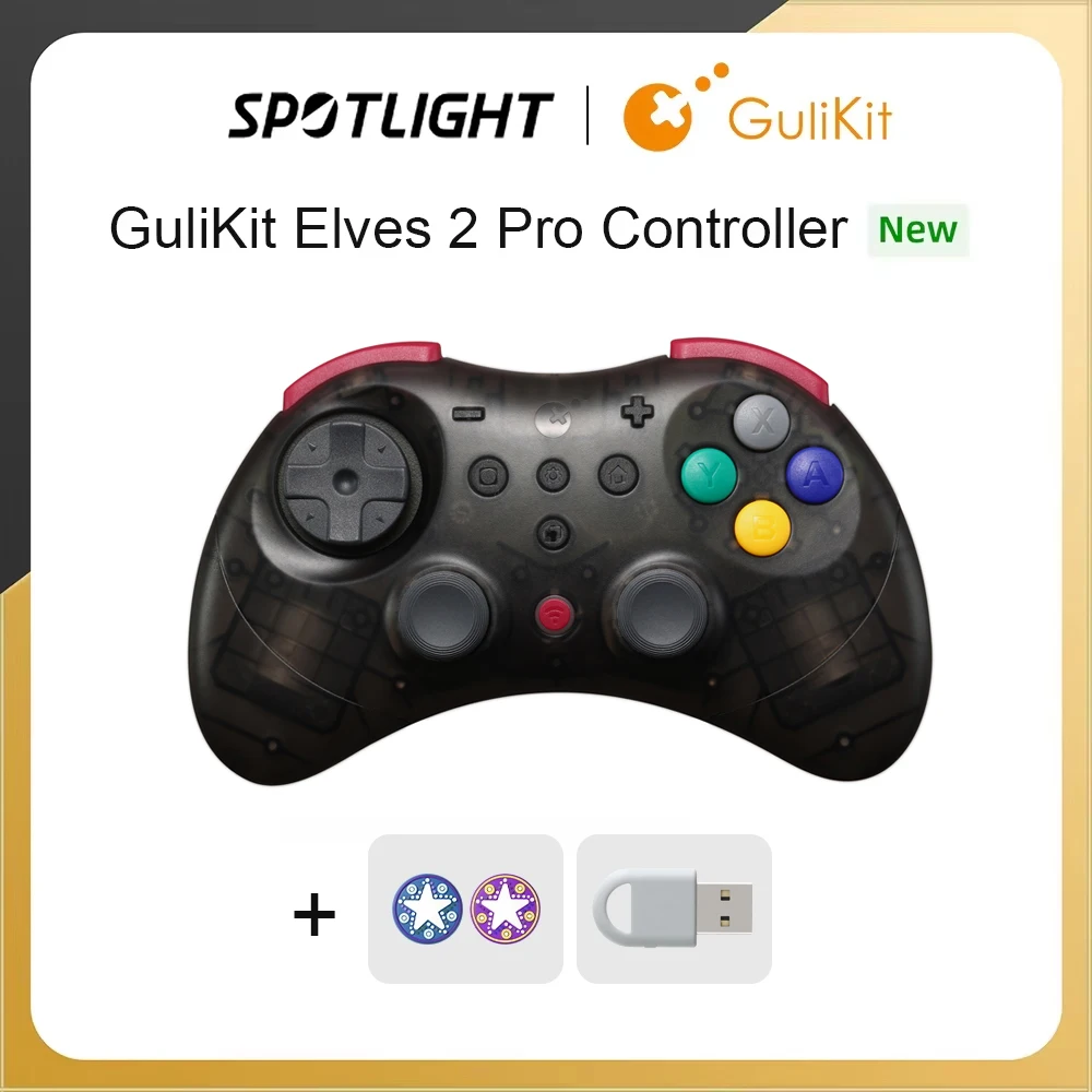 

Беспроводной игровой контроллер GuliKit Elves 2 Pro для Switch 2 Джойстики Windows Hall с геймпадом 1000 Гц для iOS и Android