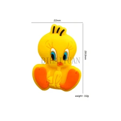 10pcs Tweety Bird Silicone focal Beads For Jewelry Making DIY Nipple Chain Bead Pen Handmade Accessories