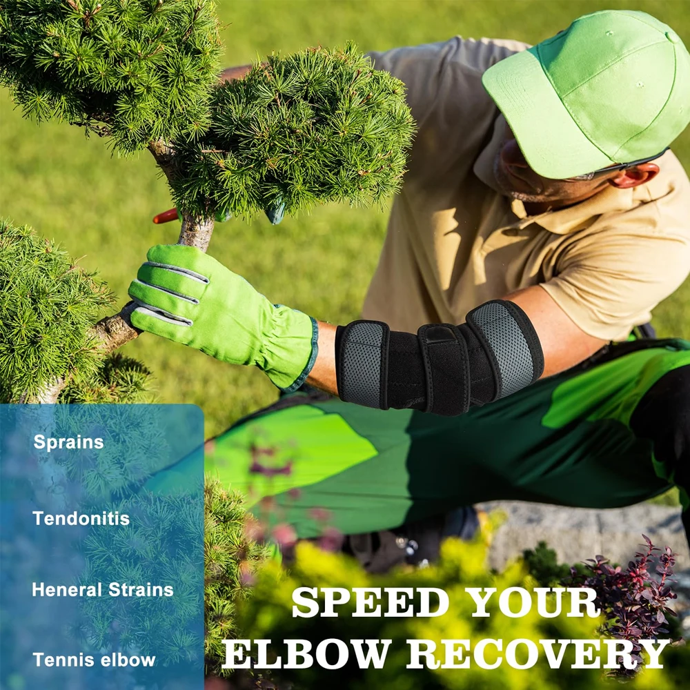 1 قطعة لتخفيف آلام الكوع، مثبت قابل للتعديل مع جبيرة لمتلازمة النفق المرفقي Ulnar ، أشرطة دعم الذراع