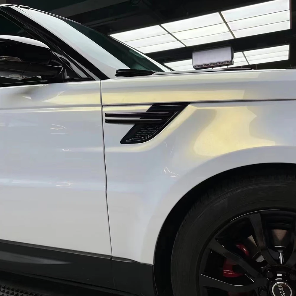 الذهب الأبيض بيرليسسينت الطلاء حماية الفيلم الملونة TPU التمويه الفينيل التفاف السيارات سيارة شاحنة التفاف #5