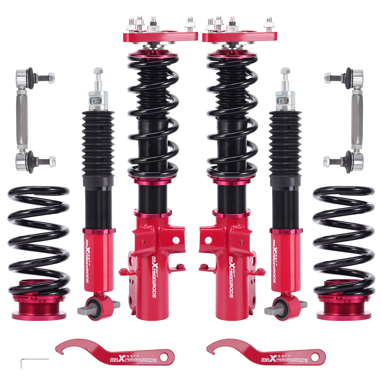 Coilovers 24 Way Damper Adjustable Shock Lowering Kit for Ford Mustang 2015-2023