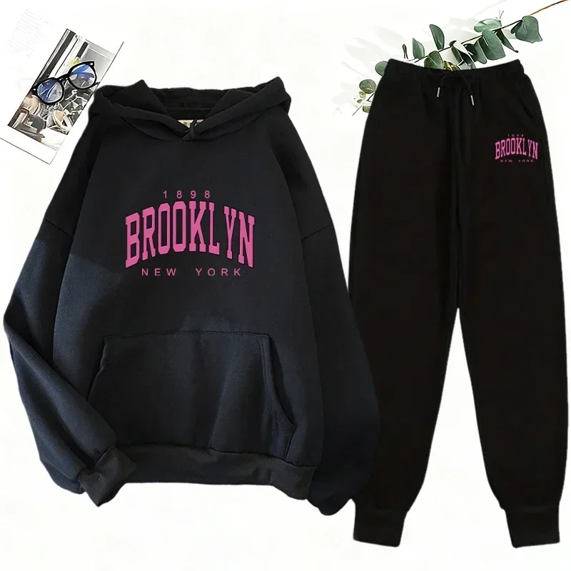 2026 2-Piece Hoodie Sports Suit Spring New Women's Casual Matching Tracksuit Set Comfortable Simple For Daily Outdoor Fashion