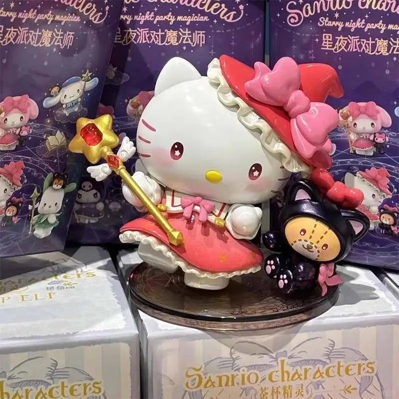 本物のサンリオコレクション、スターリーナイトマジシャン クロミ マイメロディスタイル プレミアムブラインドボックスフィギュア ホットデスクトップオーナメント ガールズギフト