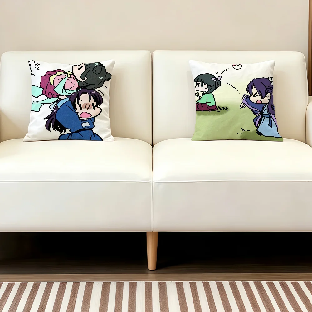 Anime The Apothecary Diaries cushion cover Anti-dustmite Sofa Cushion Decorative Office Cover Lounge Area Indoor & Outdoor Use