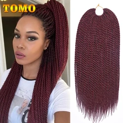 TOMO Synthetic Crochet Braids Hair 14 16 18 20 22 Inch 30 Roots Ombre Senegalese Twist Braiding Hair Extensions For Black Women