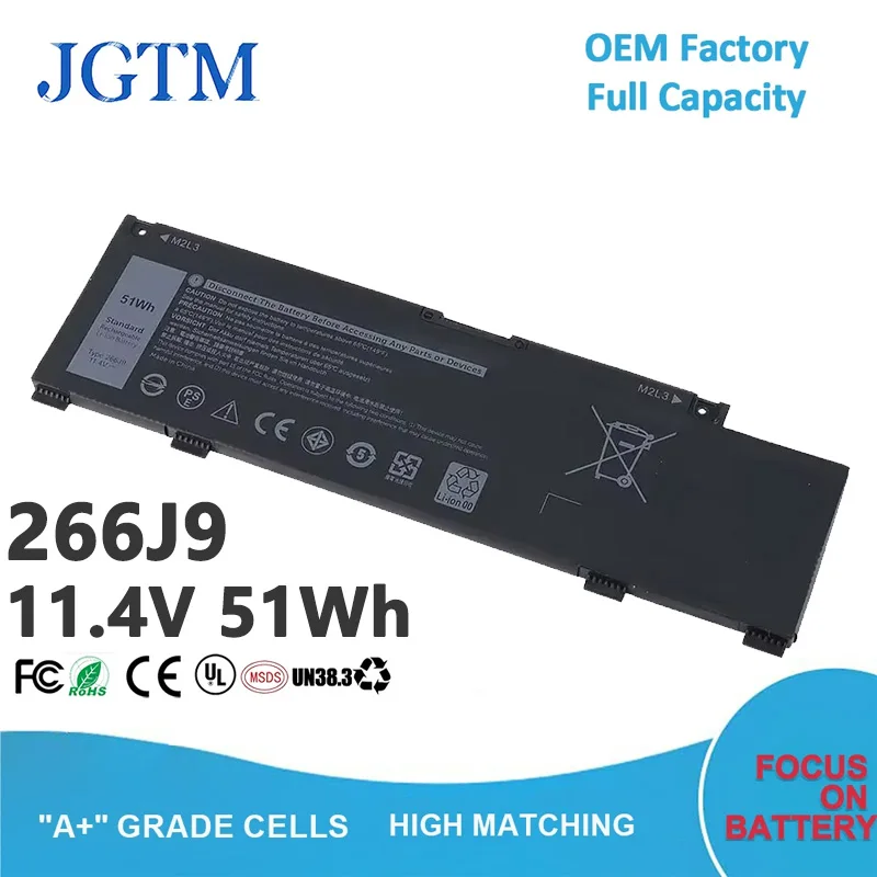 11.4V 51Wh 266J9 laptop Battery for Dell G3 15 3500 3590 3790 G5 15 5500 SE 5505 P89F Inspiron 5490 INS 15PR-1545W 1548BR 1645W