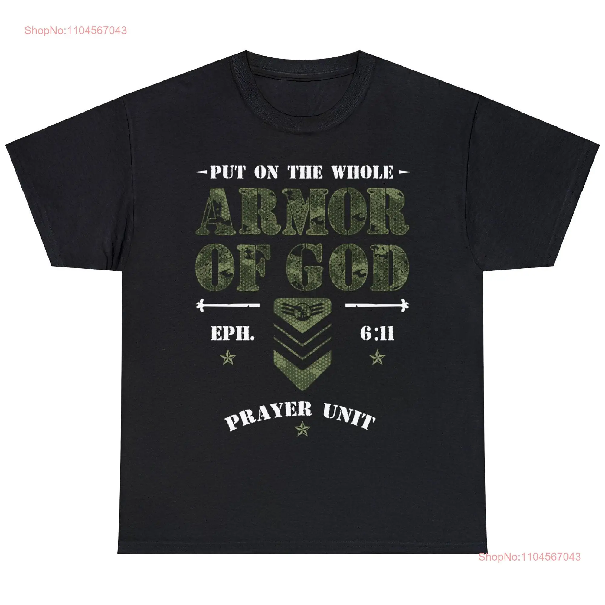 

Camo Armor Of God Christians Religious Camouflage T Shirt long or short sleeves