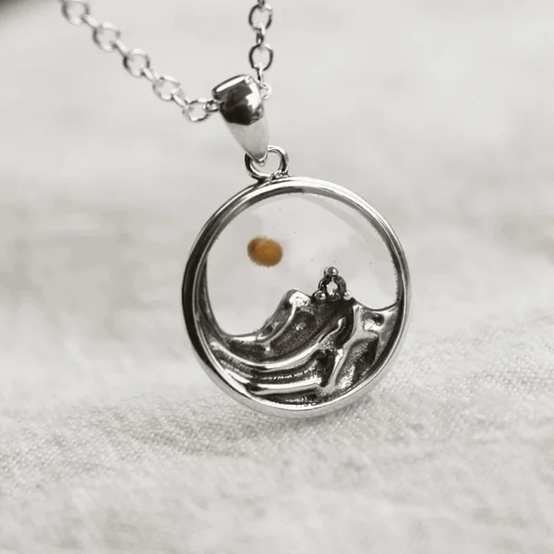 1 قلادة بذور الخردل الجبلية للرجال - مجوهرات مسيحية أنيقة تحت عنوان الجبال، تحديد الإيمان والقوة هدية العيد