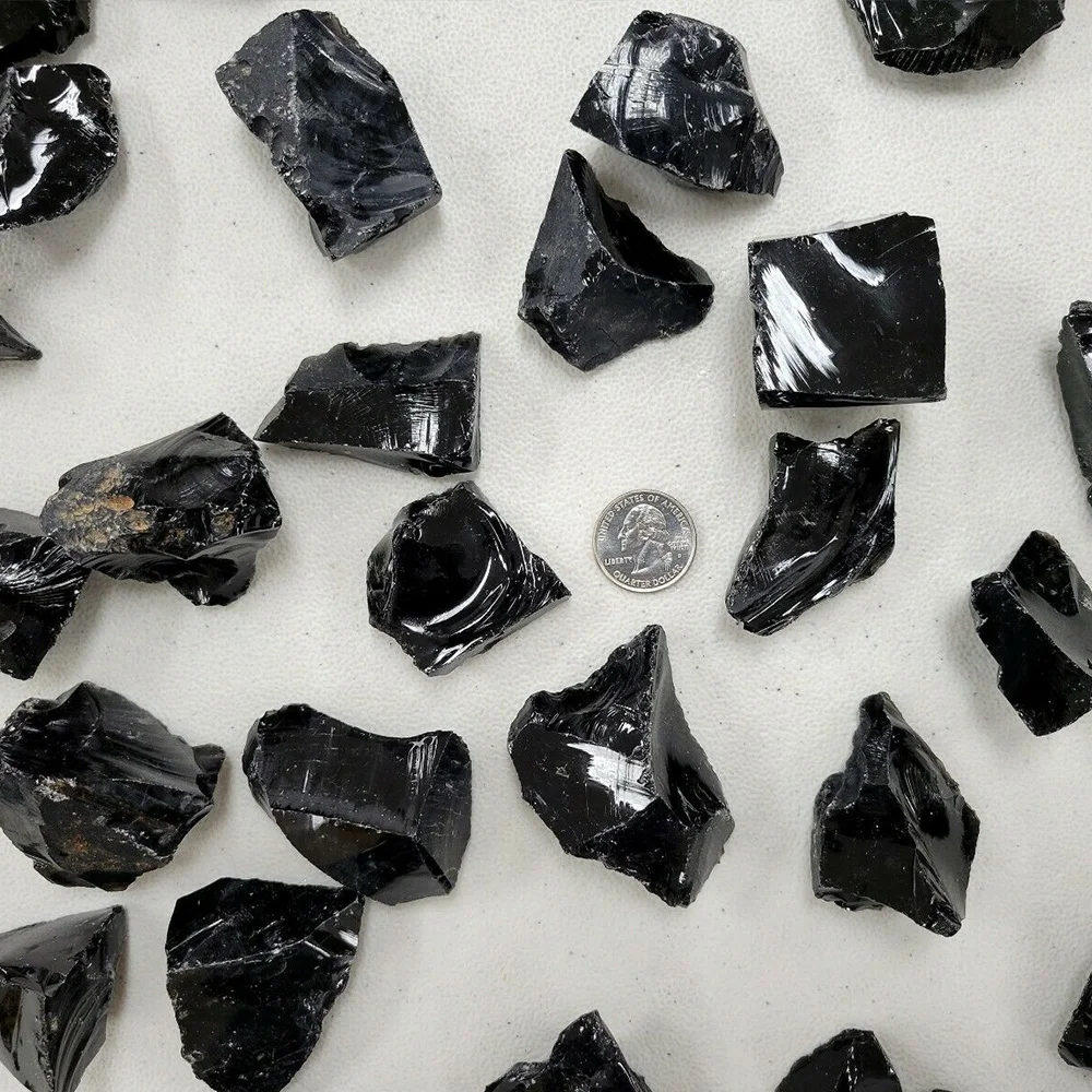 Natural Obsidian  Irregular  Rough Raw Quartz Healing Crystals Stones Mineral Rock Specimen Decoration Cuarzo Blanco Piedra