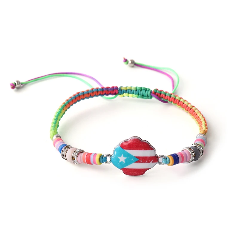 New Fashion Banner Braided Bracelet Colorful Braided Rope Adjustable Lucky Fashion Rope Bracelet Country National Jewelry