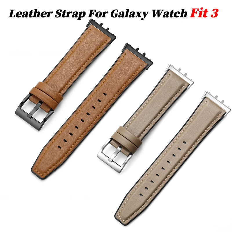 Armband für Samsung Galaxy Watch Fit 3, Lederarmband, Gürtelarmband für Galaxy Fit 3 Correa, Ersatzzubehör