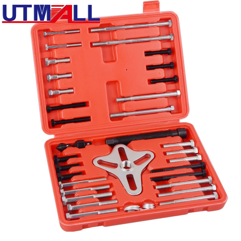 46PCS Steering Wheel Puller Disassembly Tools Kit Balancer Pulley Gear Removal Puller Set Auto Car Repair Special Tool