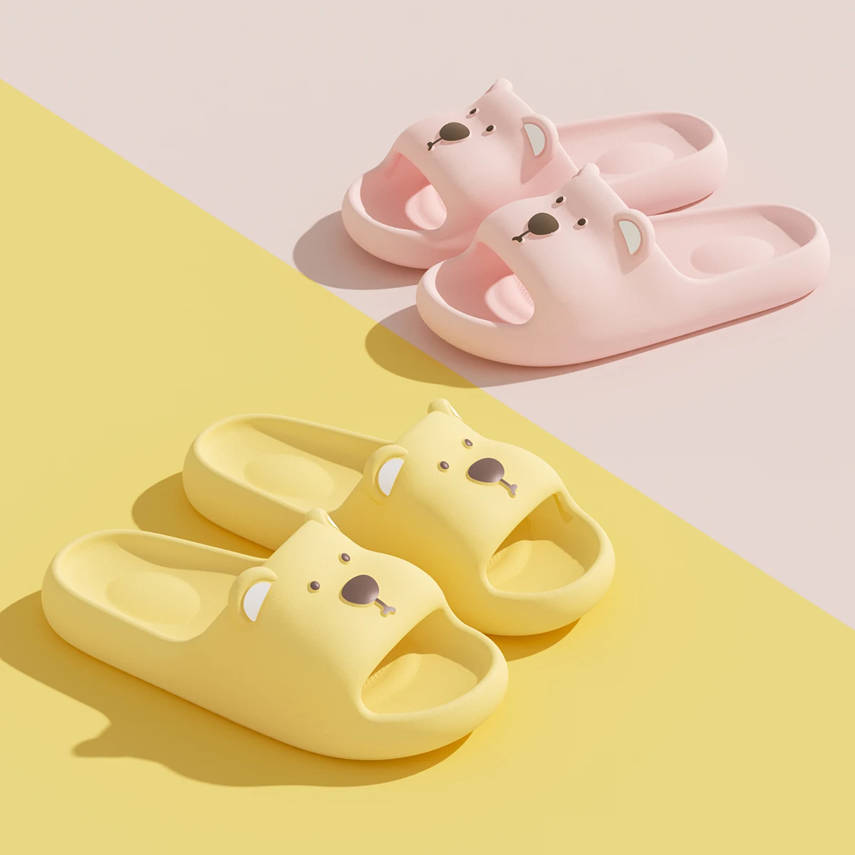 EVA Unisex Slippers Cute Bear Cartoon Home Slippers Comfortable Soft Indoor Slippers image 4