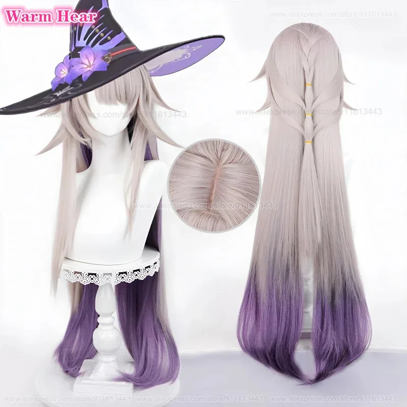 Juego HSR Herta sintético largo 100cm colores mezclados Cosplay Anime pelo resistente al calor pelucas para fiesta de Halloween + gorro de peluca gratis gkl/6