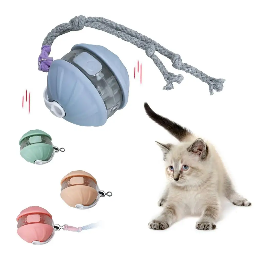 1pcs Interactive Cat Rolling Ball With Laser Light Touch Activated Cat Toys For Indoor Cats Automatic Rolling Ball Smart Cat Toy