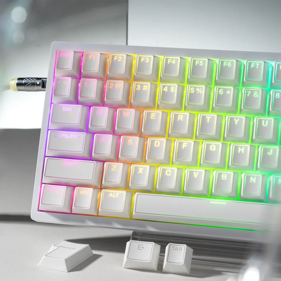 XVX Prism Shine Through White Keycap Set 142-key
