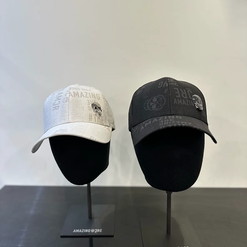 2025 New Unisex Hats With Korean Golf Cap Lettering And Unique Skull Head Duckbill Cap For Outdoor Sports