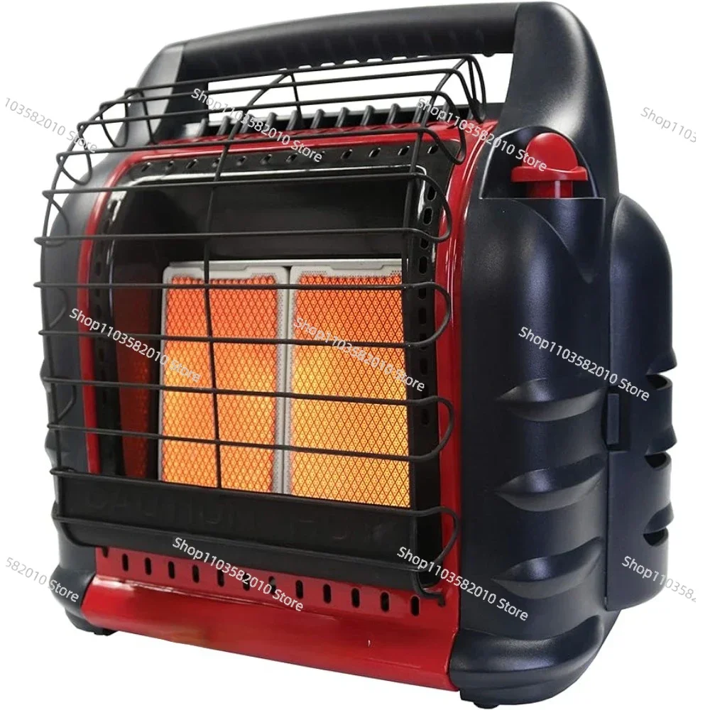 18,000 BTU Big Buddy Portable Propane Heater (No Fan),Red, Tip-over Protection|Low-Oxygen Safety Shutoff|Portable
