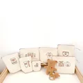 Juego de 7 piezas bordadas con diseño de oso