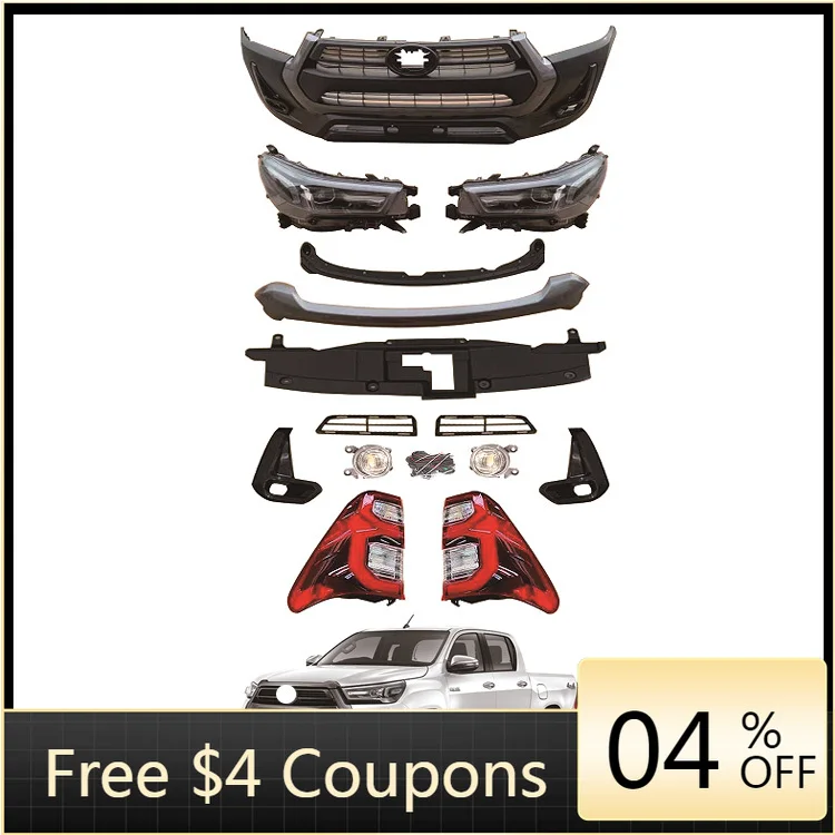 

High quality hot sellingHigh Quality Body Kit Plastic Front Bumper Body Kits for ToyotaS Hilux Revo Upgrade to 2021 Hilux Sport