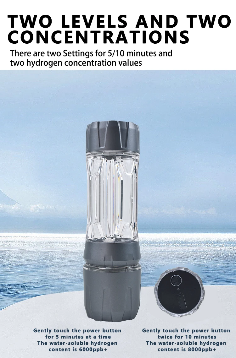 Hochkonzentrierter Wasserstoffreicher Wasserbecher Kleinmoleküliger Elektrolyt Wasserstoff-Sauerstoff-Trennung Negativ-Ionen-Becher Gesundheit Wellness – Detail 6