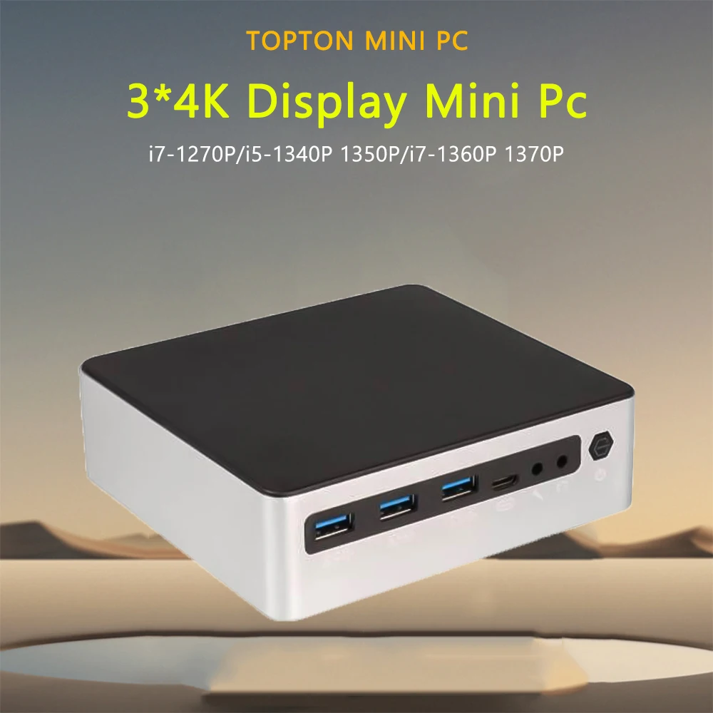 Mini-Computer Windows 11 Pro, Mini-PC mit CPU der 13. Generation Intel Core i7-1360P i5 1340P 4K Triple Display Wake on Lan Auto Power On