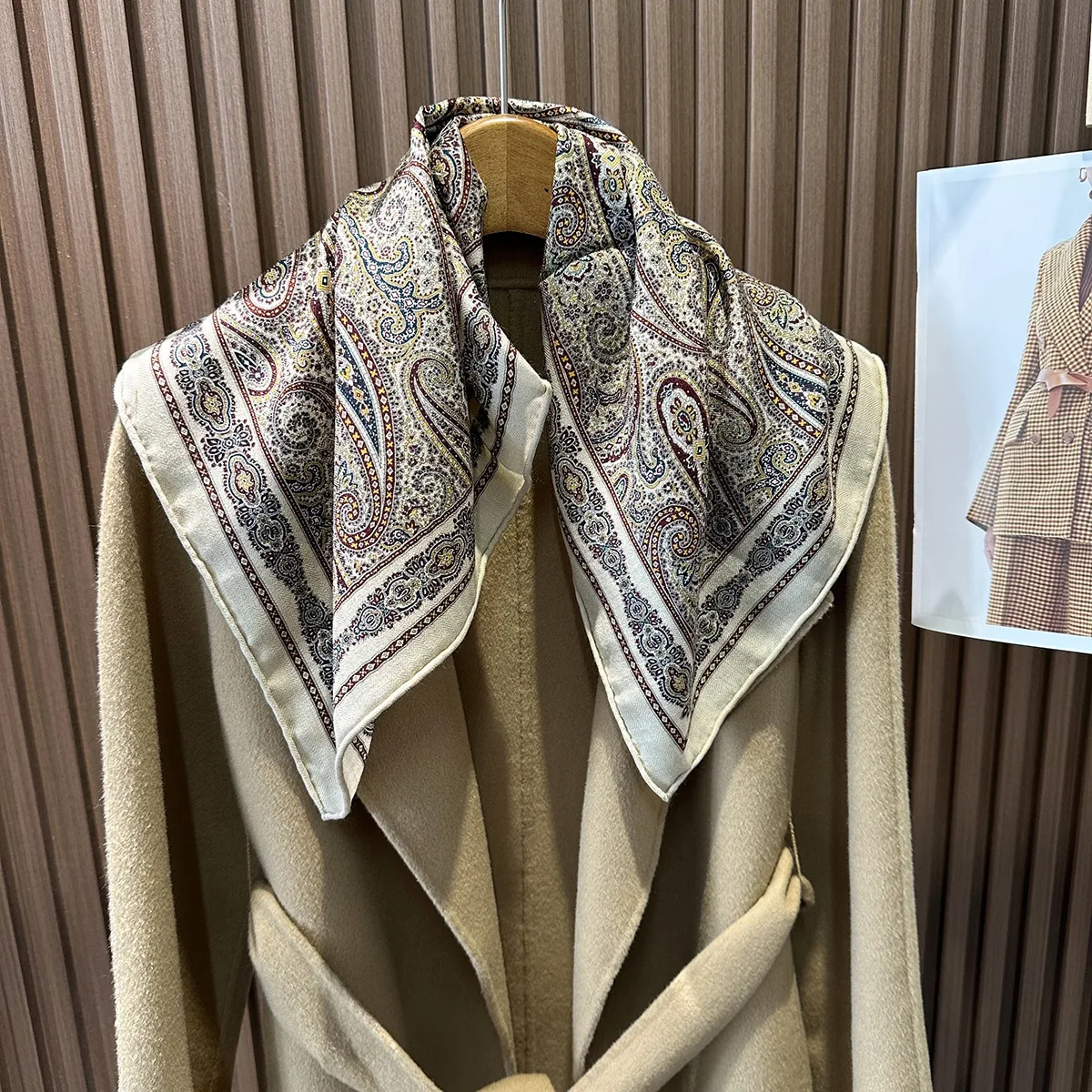 مزدوجة الطباعة الحرير وشاح من الصوف 65 النساء عصابات صغيرة هيرمز رولارد شالات شتاء دافئ الأوشحة الناعمة عصابات الأم عاشق هدية #3