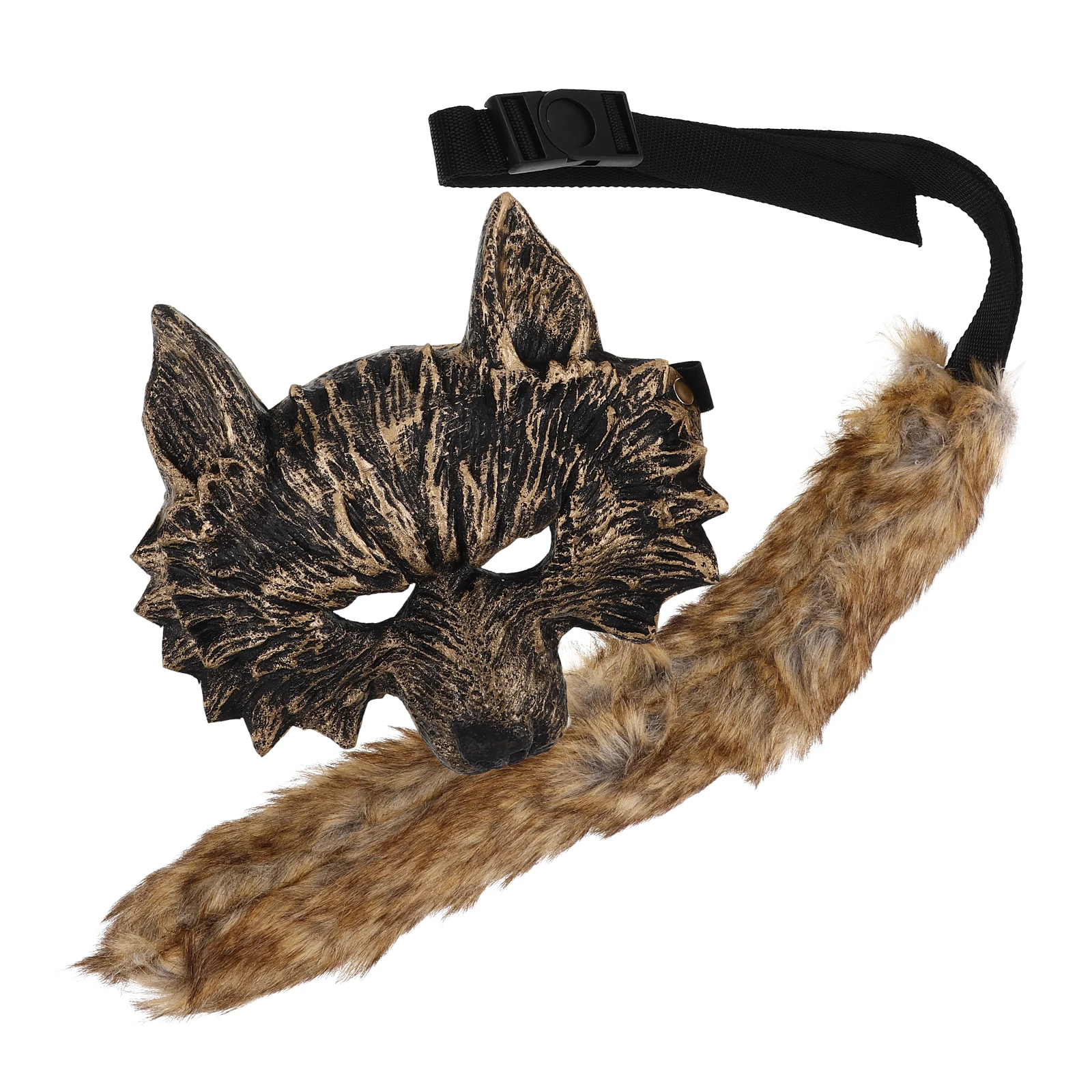 1 set Wolf Cosplay Prop Animal Costume Set Halloween Party Accessories Gloves Tail Roleplay Decor Photo Props