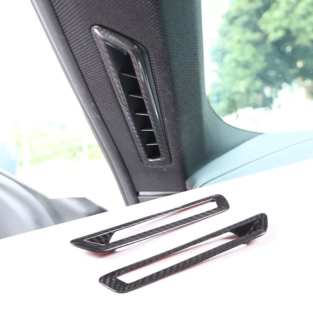 

Carbon Fiber A Pillar Vent Air Outlet Frame Trim Fit For BMW 8 Series 2019-2022