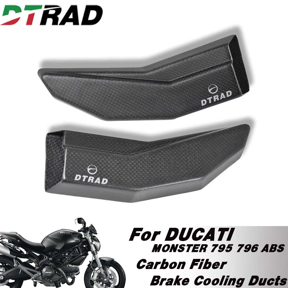 New  Carbon Fiber Motorcycle Cooling Air Duct Brake Caliper Channel Radiator For DUCATI MONSTER 795 2012-2014 796 ABS 2010-2015