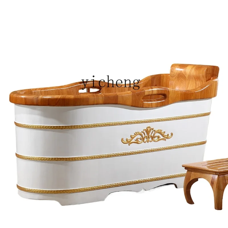 

ZK luxury oak bath tub solid wood bath tub adult wooden bath tub home decoration accessories