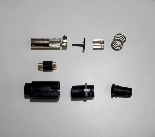 MD8 MD6 MD5 MD4 miniDIN قلب دائري، موصل PLC ذكر مجمع، إبرة نحاسية مطلية بالذهب