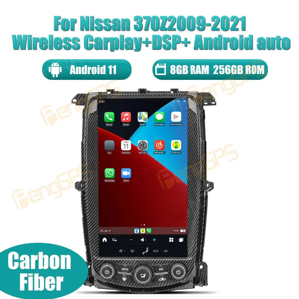 For Nissan 370Z 2009-2021 Android Car Radio Multimedia Video Player Wireless Carplay Autoradio Stereo GPS Navigation Head Unit