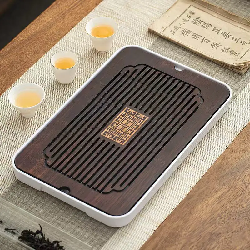 

Ceremony Decorative Tea Tray Serving Luxury Office Table Wood Plates For Food Tea Tray Dishes Dessert Plateau Home Products