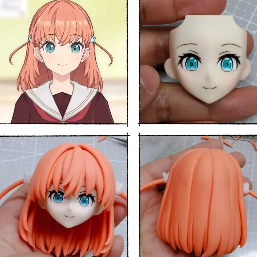 Cabelo personalizado Cabeça Ultra Light Clay, Produto artesanal, Produto personalizado, Jogo de Anime, Cosplay Toy Acessórios, Gsc Ob11 e Ob22