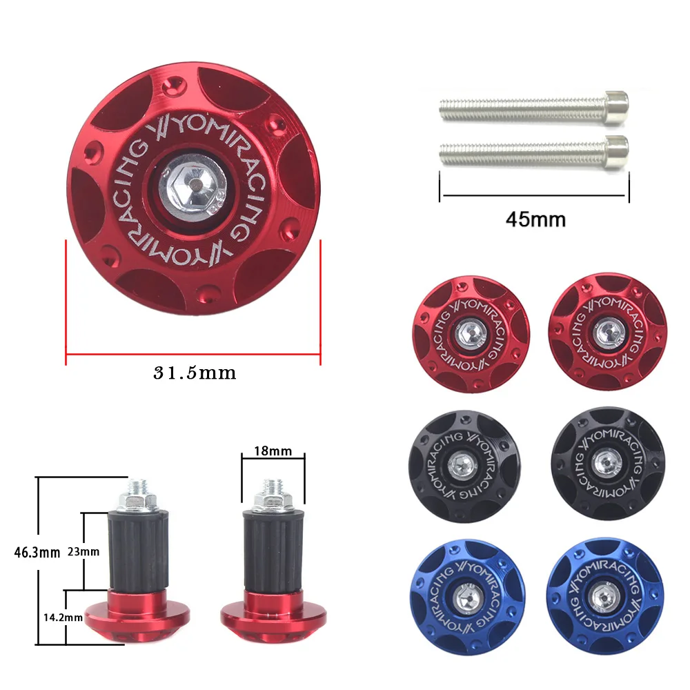 Motorcycle Handle Bar Ends Plug Grips Handlebar Plug Caps Slider Motor Bike for Honda Yamaha KTM Dirt Bike Accessories