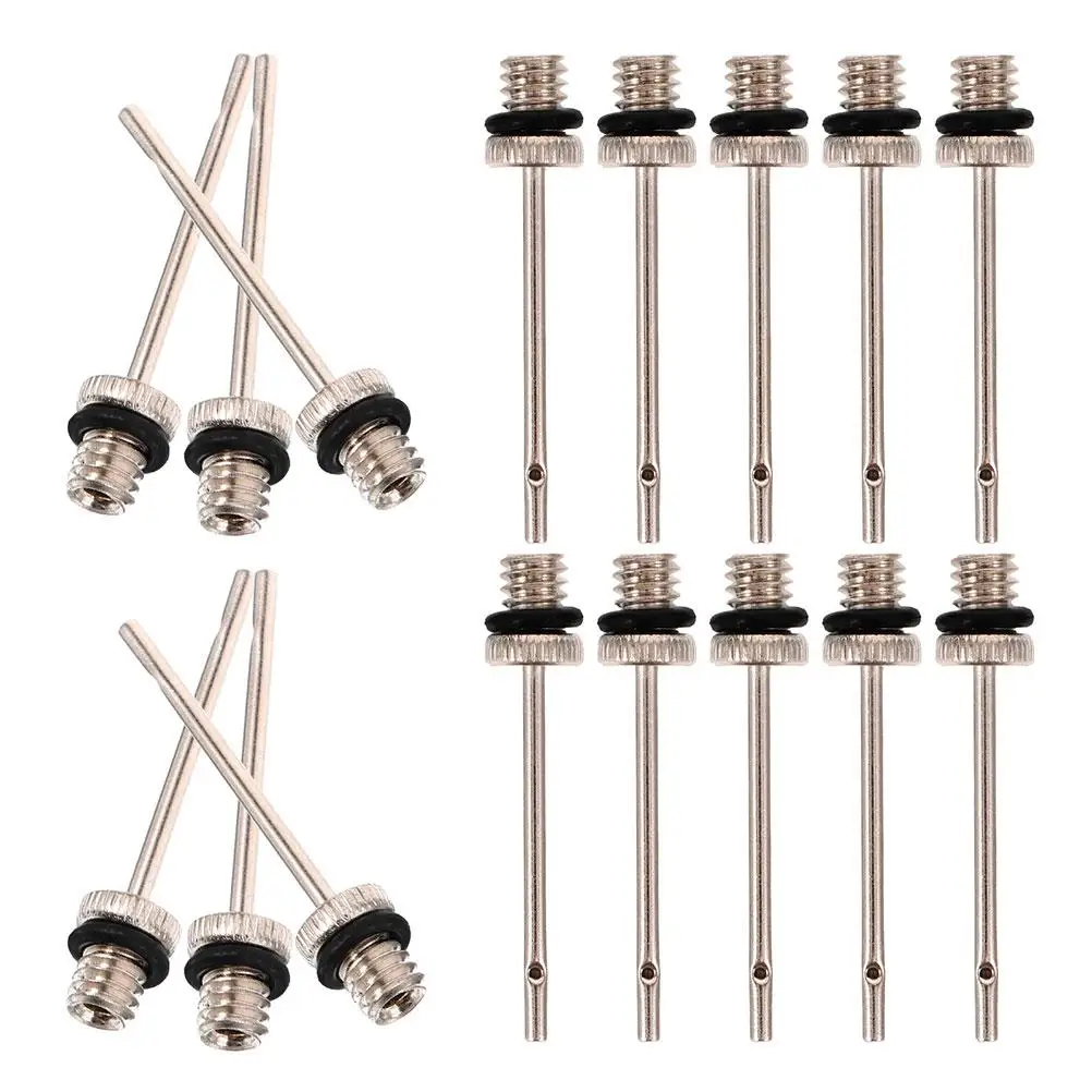 Aiguilles de gonflage de pompe à bille, 15 pièces, broches de pompe à Air pour basket-ball, volley-ball, adaptateur de pompe de vélo, accessoires d'outils de cyclisme