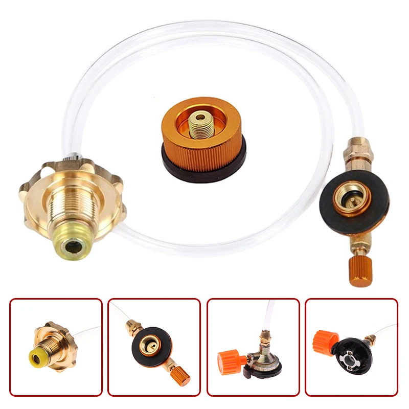 **Camping Gas Stove Gas Refill Adapter Outdoor Cylinder Inflation Valve Adapter Gas Tank Furnace Connector Camping BBQ Accessory