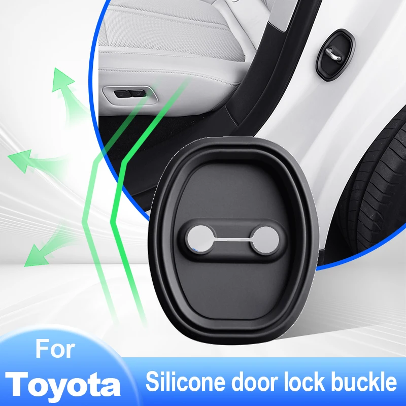 

4pcs Car Accessories Door Lock Cover Case For Toyota LANDER CRUISER PRADO HIGHLANDER Previa REIZ Vios Fortuner Alphard Prado