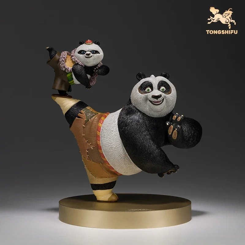 Copper Craft Chinese Cartoon Film Character Kung Fu Panda Cute Bronze Statue 
