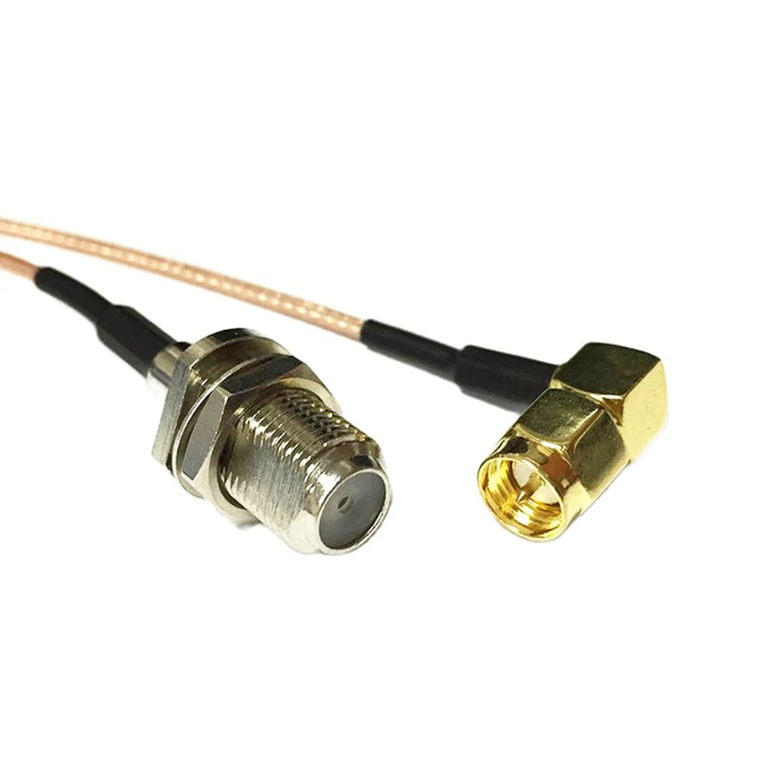 

New SMA Male Plug Right Angle 90-degree to F Type Female Jack Pigtail Cable Adapter RG178 15cm/30cm/50cm