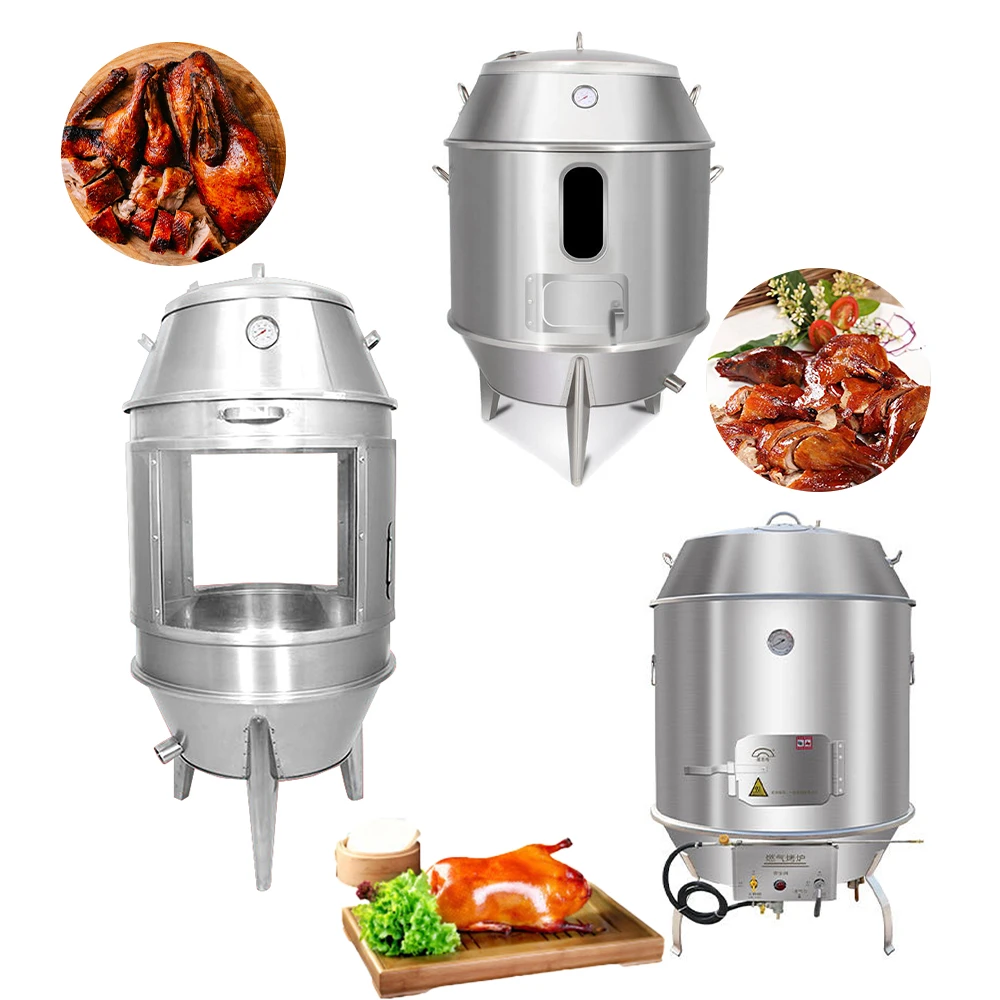 Horno de Gas asado de pato de Pekín chino, 80/90/100CM, doble acero inoxidable, comercial, pato asado, cordero, cerdo, pollo, parrilla, barbacoa